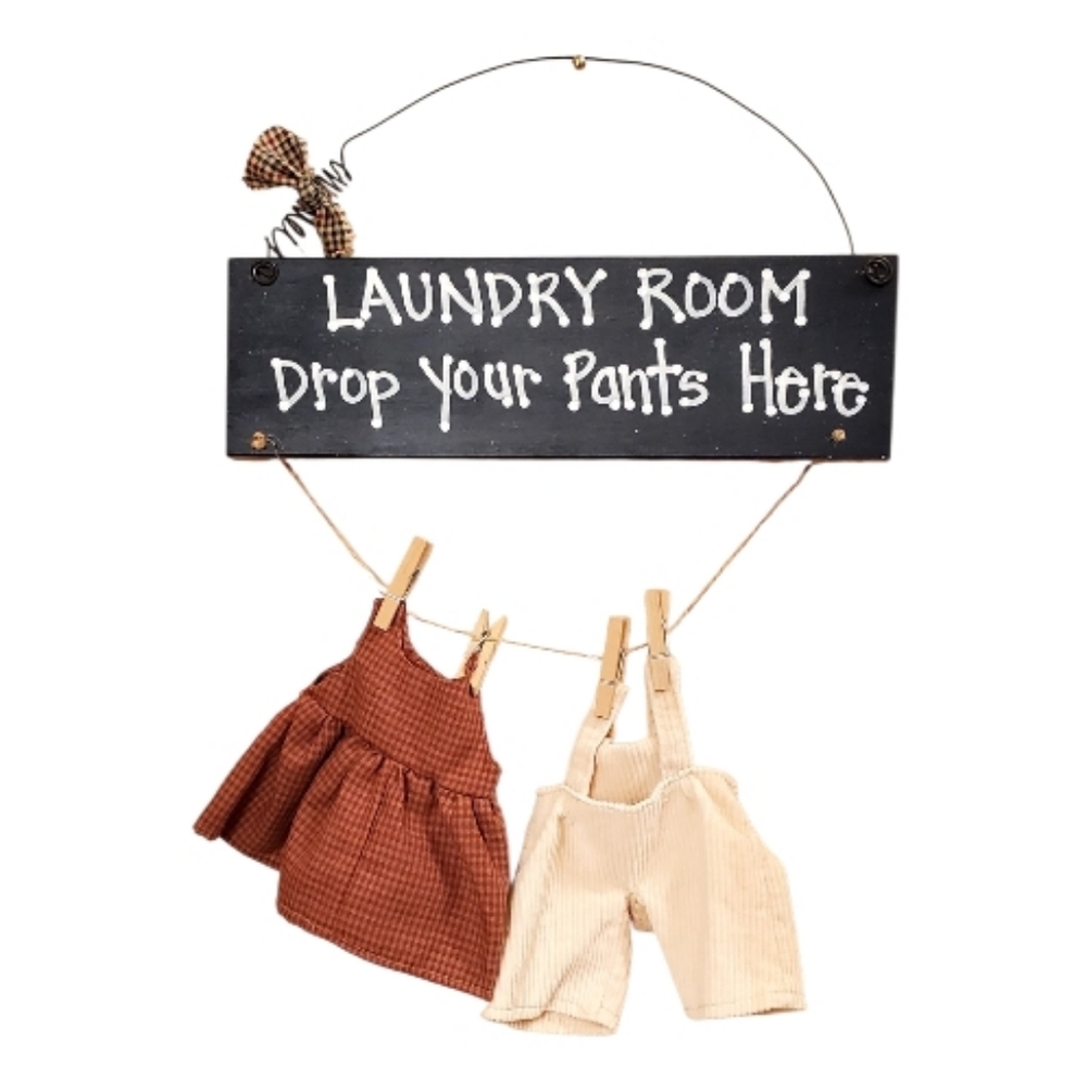 Laundry Room Drop Your Pants Here Wood Sign Laundry Room Decor